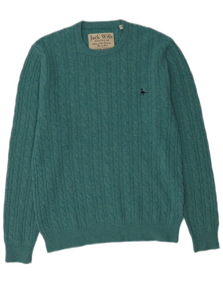 Jack Wills Herren The Marlow Pullover mit Rundhalsausschnitt, XL, Türkis