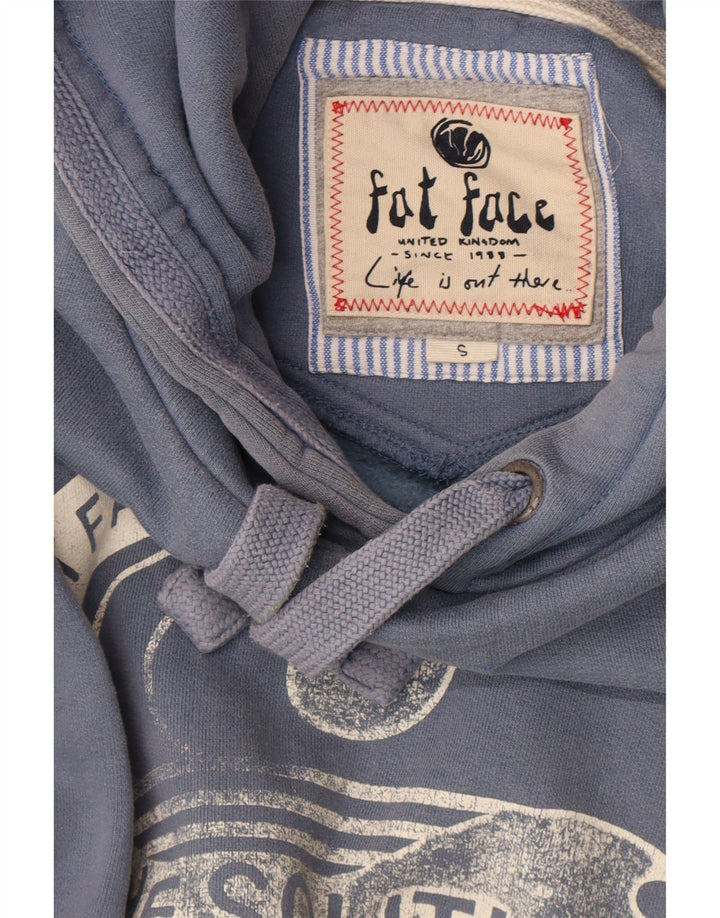 Fat Face Herren-Kapuzenpullover mit Grafik, Größe S, Blau