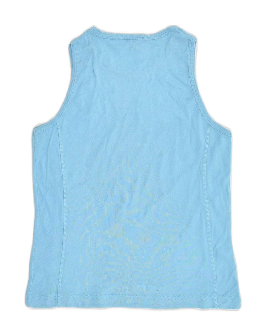 CHAMPION Womens Vest Top UK 12 Medium Blue Cotton | Vintage Champion | Thrift | Second-Hand Champion | Used Clothing | Messina Hembry 