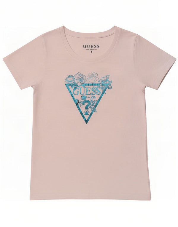 Guess Womens Graphic T-Shirt Top UK 10 Small White