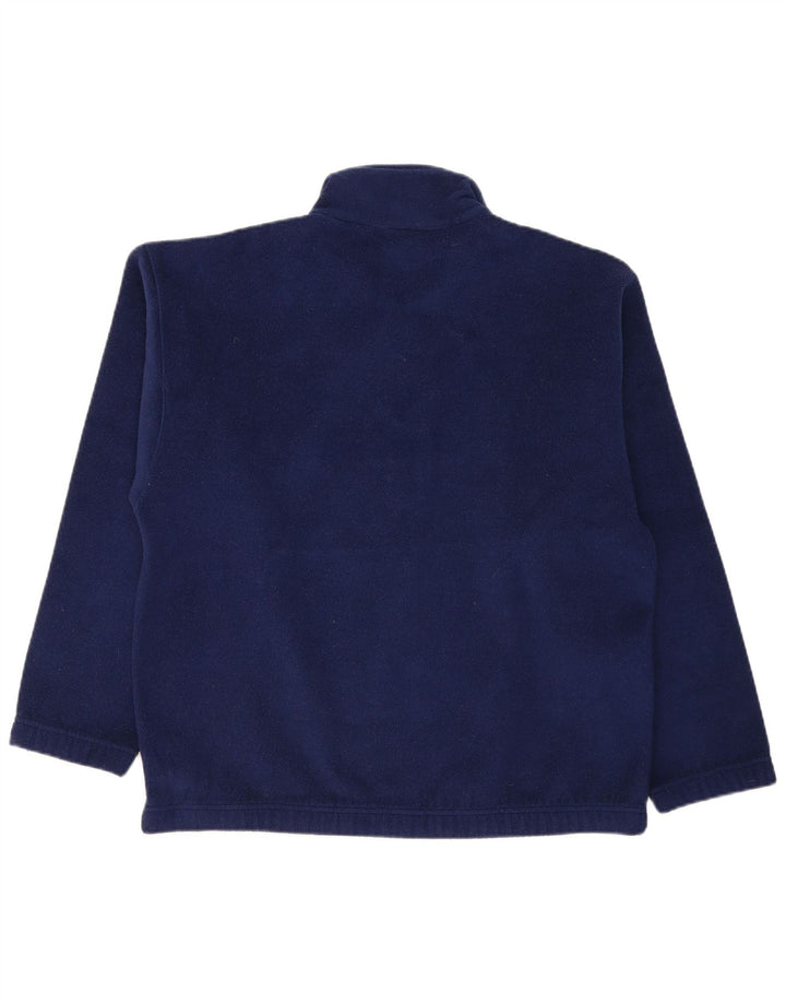 Sergio Tacchini Herren-Fleecepullover mit Reißverschluss am Hals, großes marineblaues Polyester