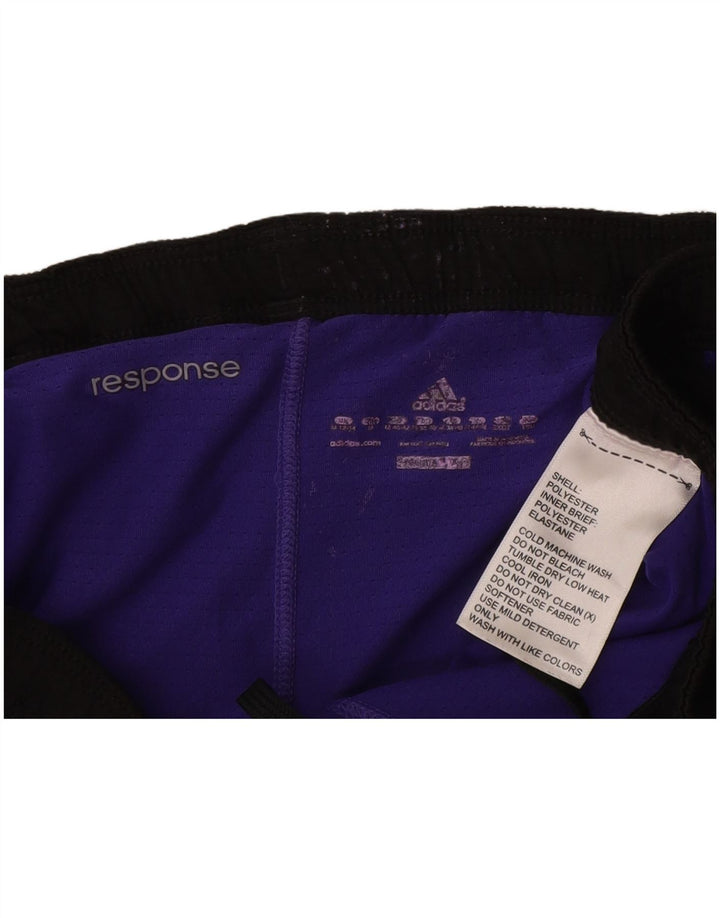 Adidas Damen Sportshorts UK 12/14 Mittelschwarzes Colourblock-Polyester
