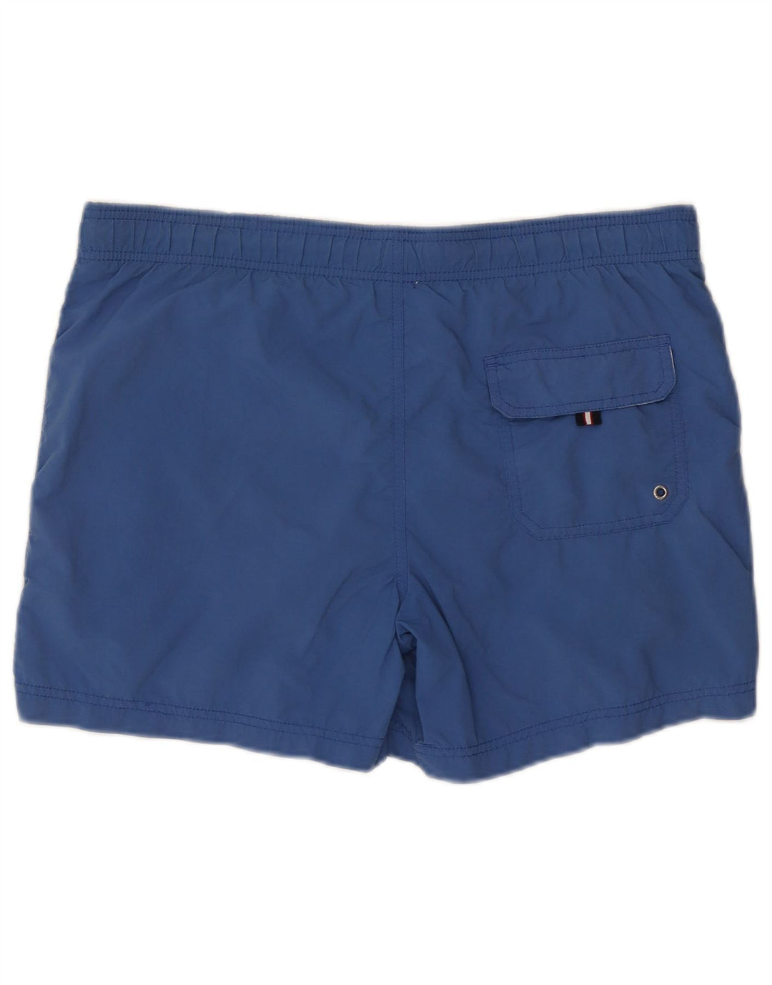 Tommy Hilfiger Herren-Badeshorts, klein, blaues Colourblock-Nylon