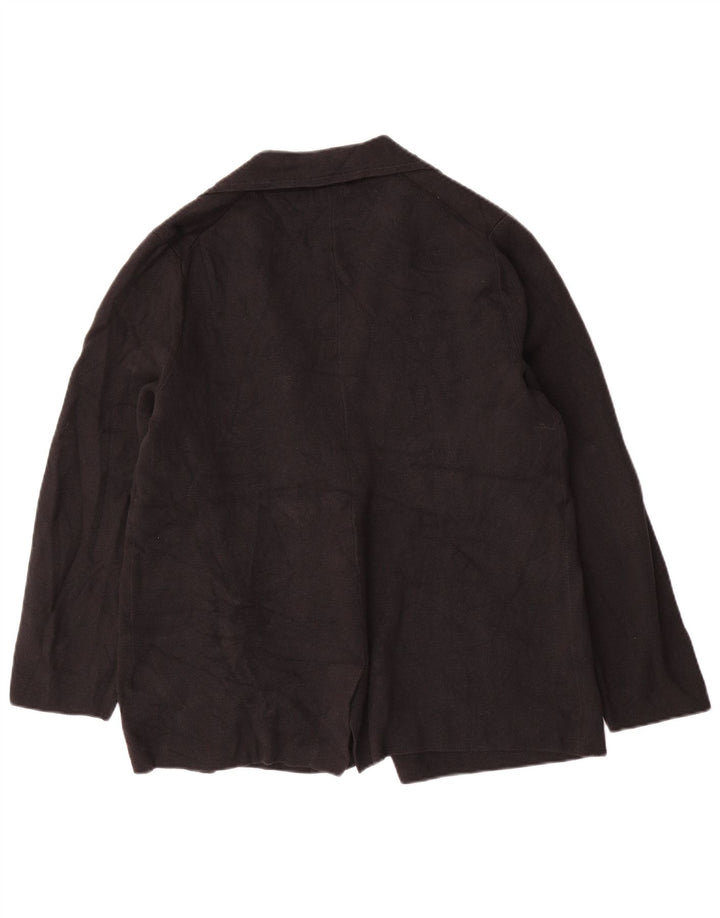 J. CREW Damen-Blazerjacke mit 2 Knöpfen, UK 14, mittelschwarz, Baumwolle