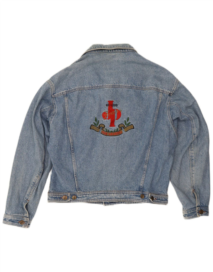 Quarry Herren-Jeansjacke mit Grafik, UK 38, mittelblaue Baumwolle