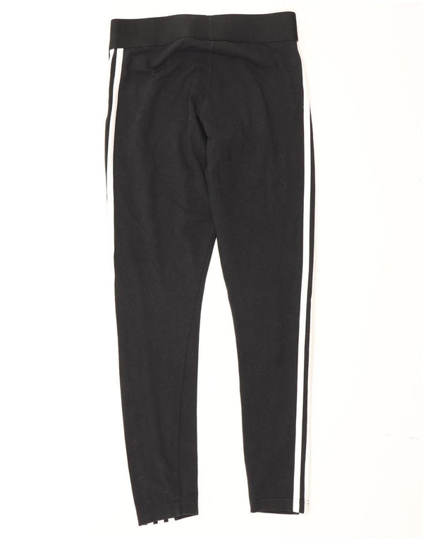 Adidas Damen Leggings UK 8/10 Small Schwarz Baumwolle