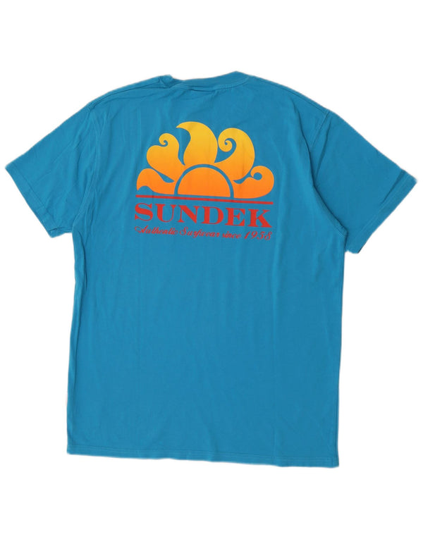 Sundek Herren-T-Shirt mit Grafik, groß, aus blauer Baumwolle