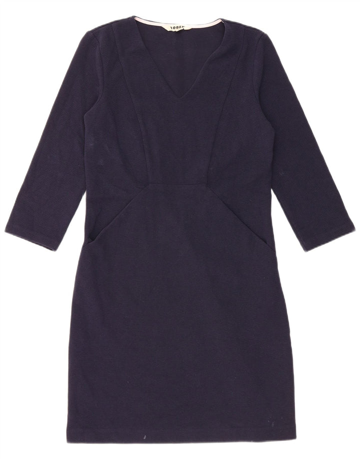 Boden Damen-Etuikleid mit 3/4-Ärmeln, Größe S, Marineblau, Baumwolle