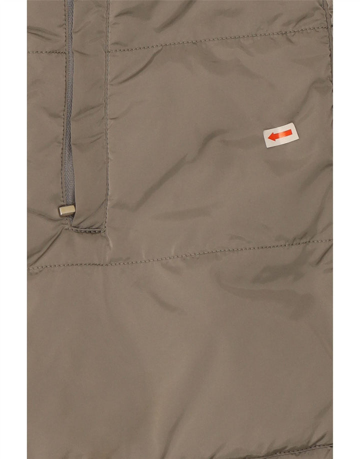 Max Mara Damen-Umkehrmantel mit Kapuze, wattiert, Gr. 10, Beige, Polyamid