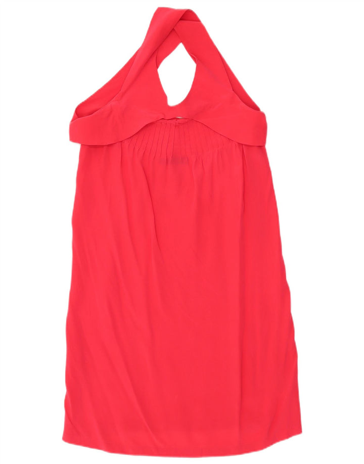 Liu Jo Damen Neckholder-Kleid IT 42 Mittelrote Seide