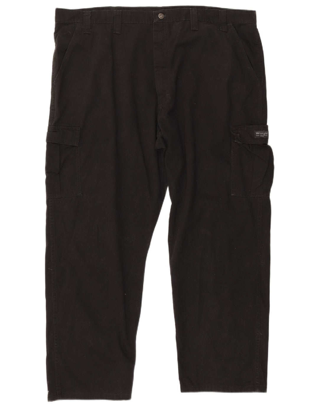 Wrangler Herren gerade Cargohose W44 L30 schwarze Baumwolle