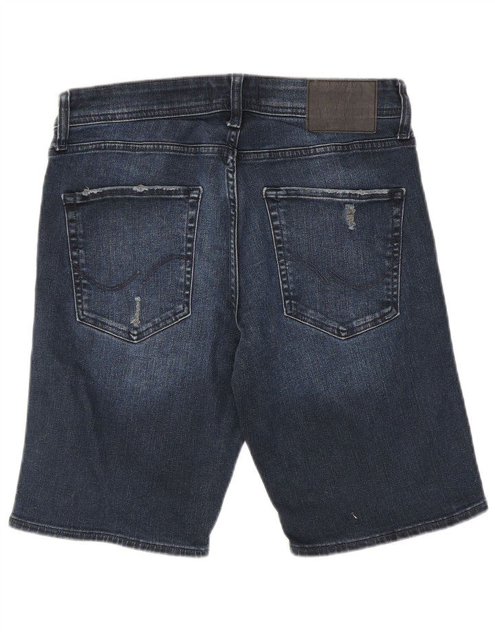 Jack & Jones Herren-Jeansshorts mit normaler Passform, Größe S, W29, marineblau, Baumwolle