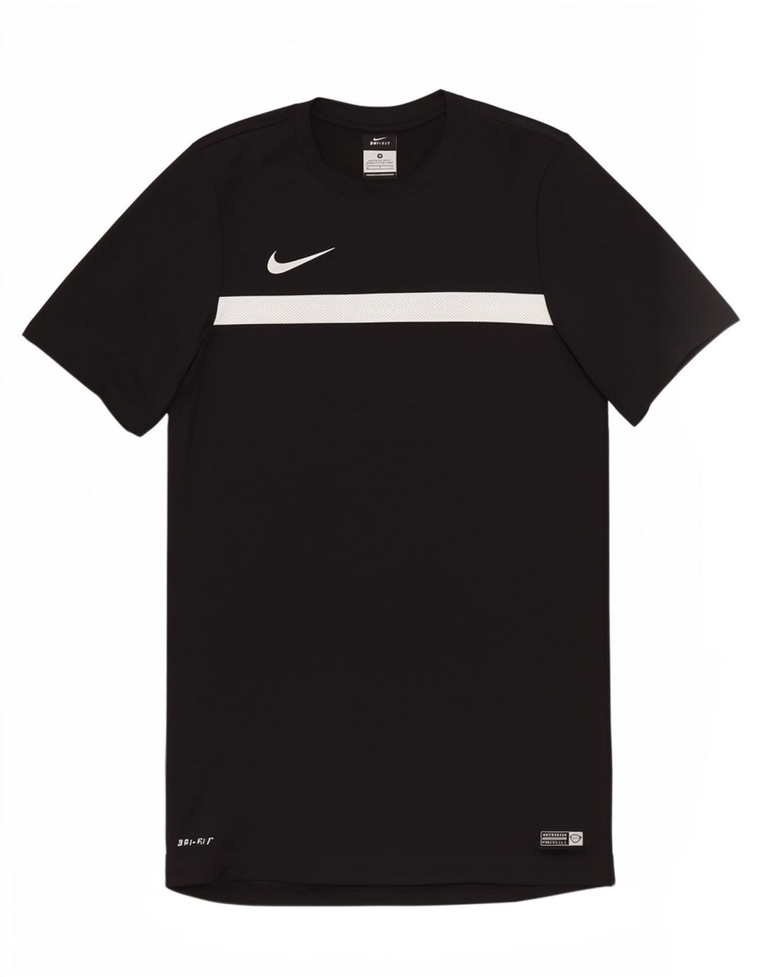 Nike Herren T-Shirt Top Medium Schwarz Colourblock Polyester