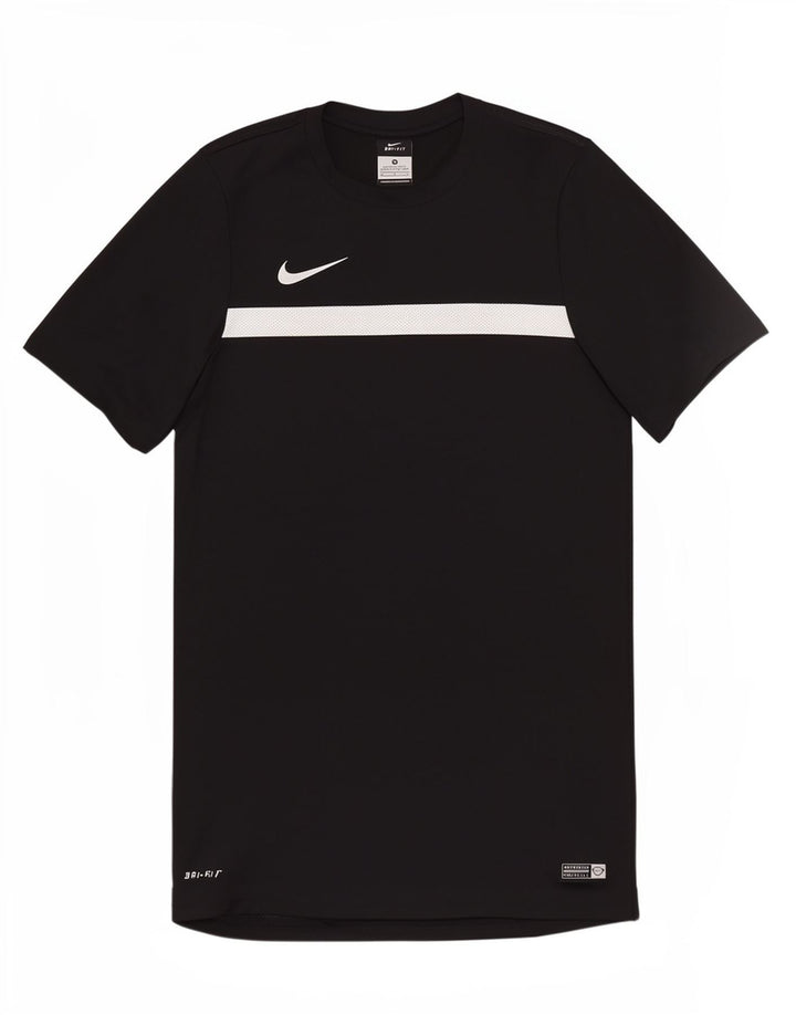 Nike Herren T-Shirt Top Medium Schwarz Colourblock Polyester
