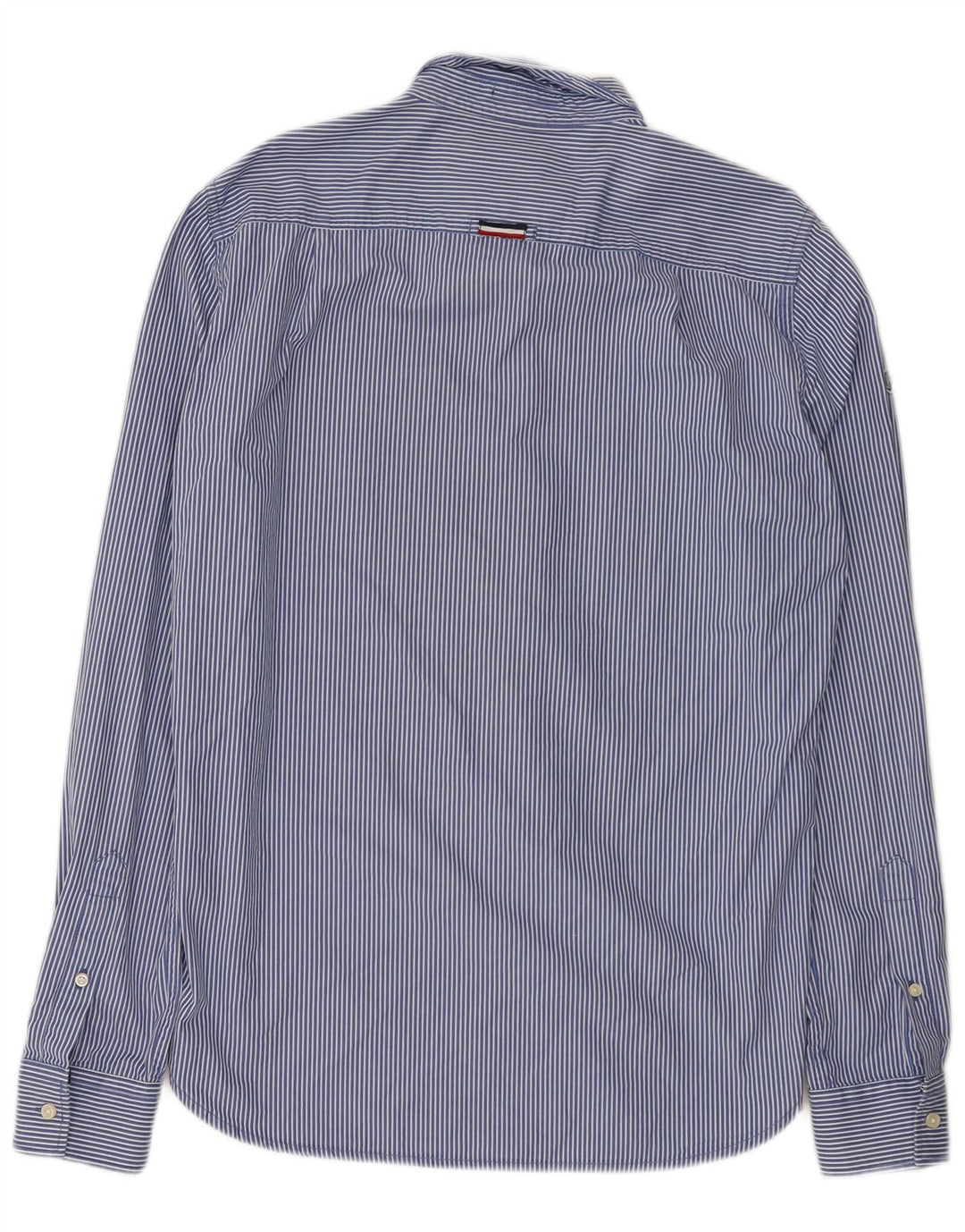 Superdry Herrenhemd aus mittelblauer Nadelstreifen-Baumwolle