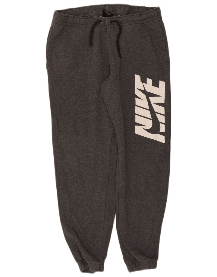 Nike Herren-Trainingshose mit Grafik, mittelgraue Baumwolle
