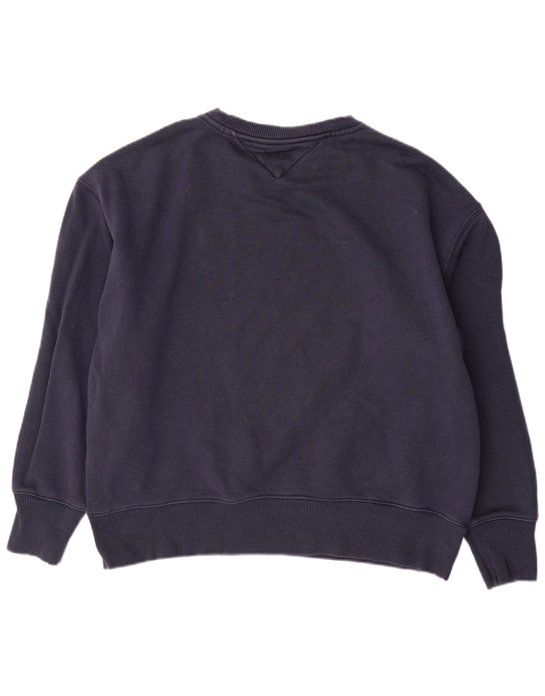 TOMMY HILFIGER Damen Übergroßer Sweatshirt-Pullover UK 16 Large Marineblau