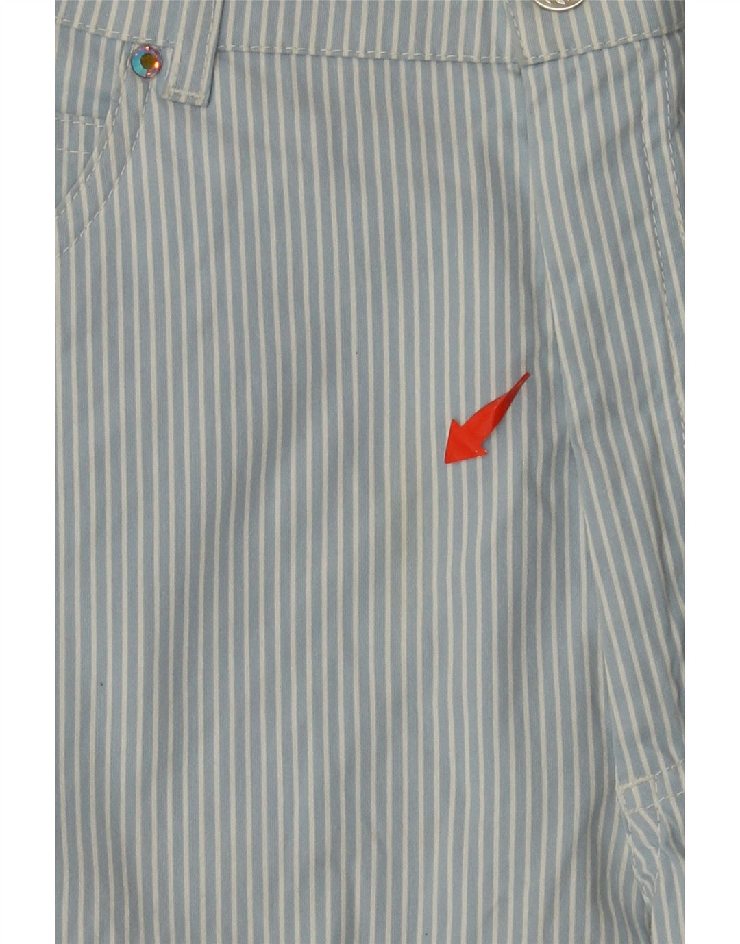 ST. GERMAIN Damen-Freizeithose, gerade, mittelgroß, W28, L27, blau gestreift