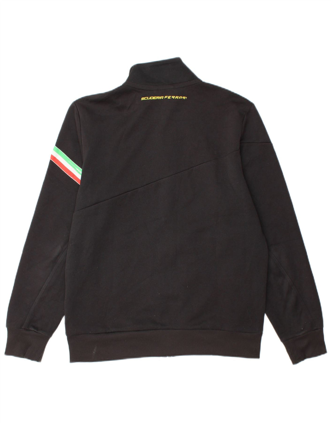 PUMA Damen Ferrari Trainingsanzug Top Jacke UK 14 Medium Schwarz gestreift