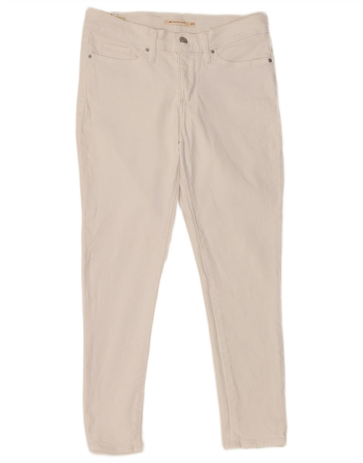 LEVI'S Damen 311 Shaping Skinny Jeans W29 L26 Weiße Baumwolle