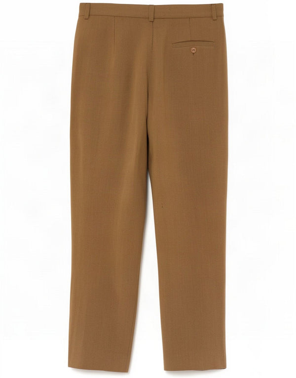 Max Mara Damen-Anzughose mit Pegged, UK 16, Mittel W28 L28, Khaki, Wolle