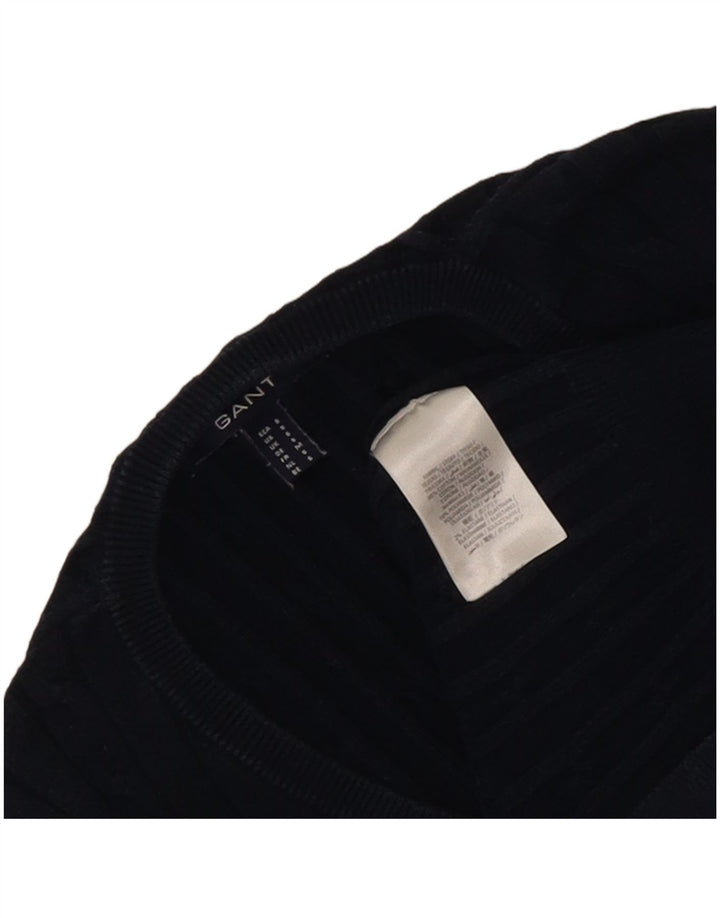 Gant Herren-Pullover mit V-Ausschnitt, Größe S, marineblaue Baumwolle