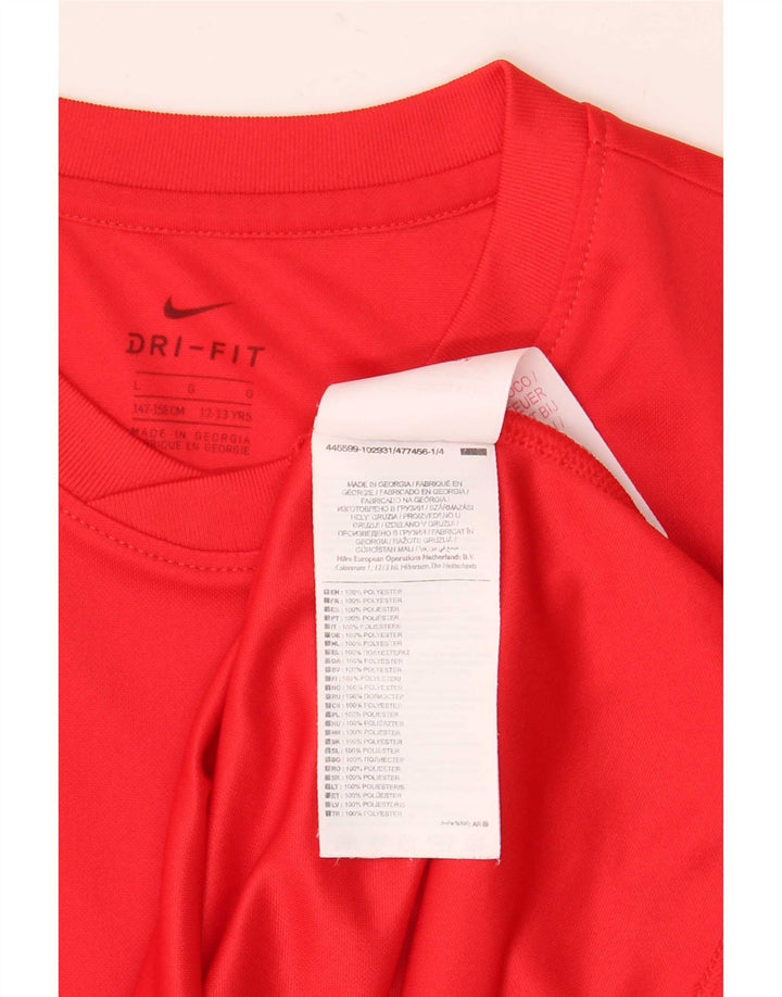 Nike Dri Fit T-Shirt für Jungen, 12–13 Jahre, Größe L, Rot, Polyester
