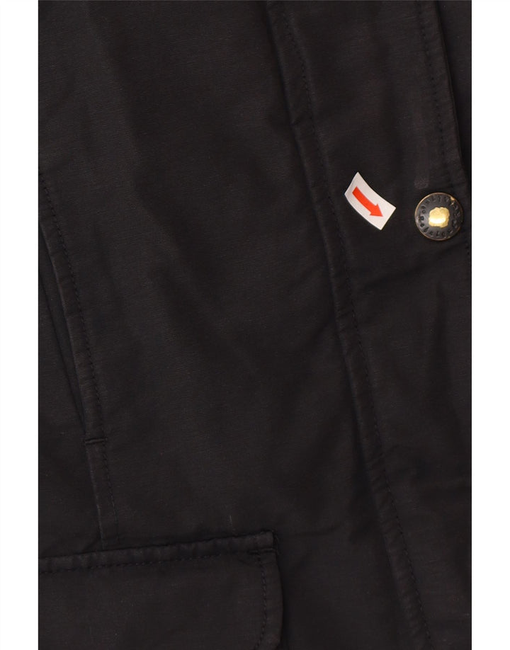 Refrigue Damen-Parka mit Kapuze, UK 10, Größe S, Schwarz, Baumwolle