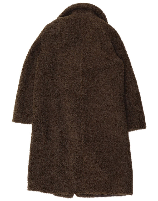 Zara Damen Teddybär-Mantel UK 16 Large Khaki