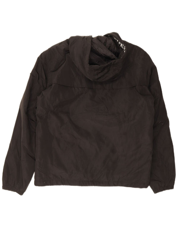 Guess Herren-Regenjacke mit Kapuze, UK 40, Größe L, Schwarz, Polyester