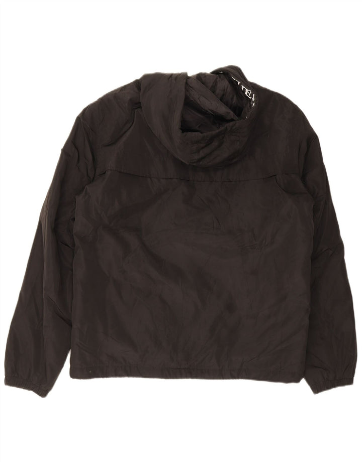 Guess Herren-Regenjacke mit Kapuze, UK 40, Größe L, Schwarz, Polyester
