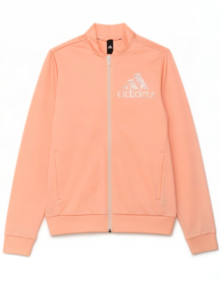 Adidas Damen Graphic Trainingsanzug Top Jacke UK 12 Mittelrosa