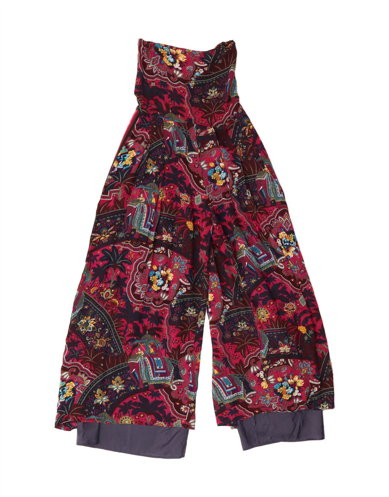 SPORTMAX Womens Abstract Pattern Harem Trousers UK 14 Medium W28 L26 Red Vintage Sportmax and Second-Hand Sportmax from Messina Hembry 