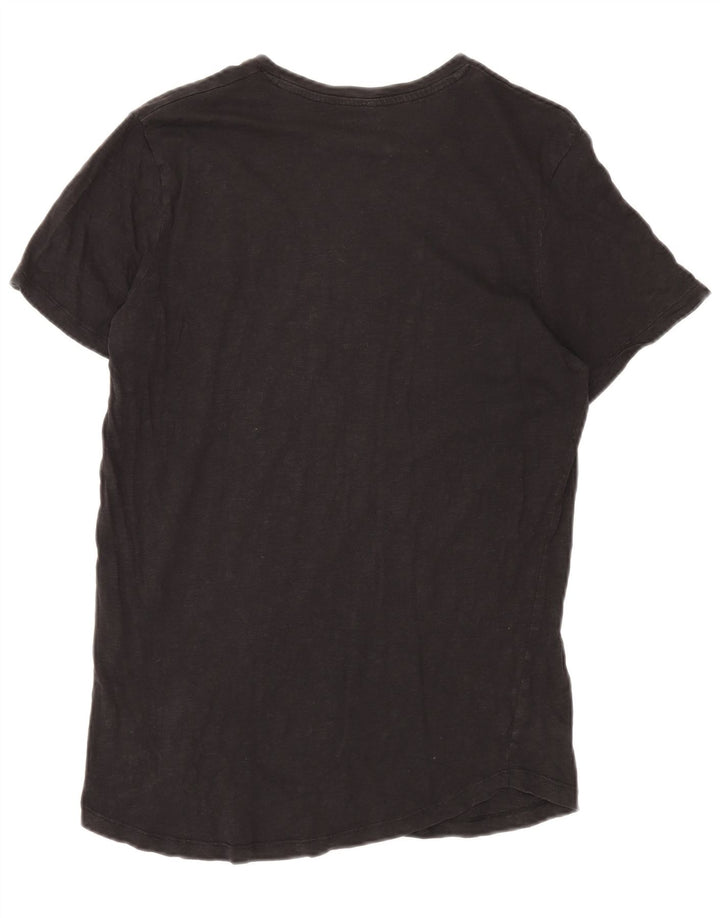 Jack & Jones Herren-T-Shirt mit normaler Passform, mittelschwarze Baumwolle