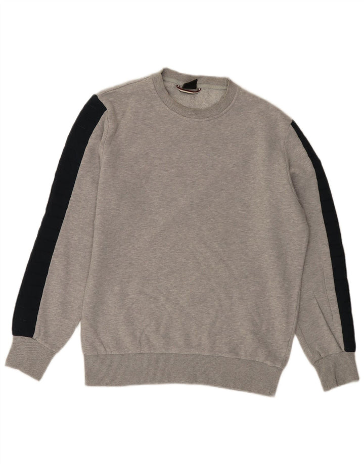 COLMAR Herren-Sweatshirt, Pullover, Größe S, Grau, Colourblock-Baumwolle