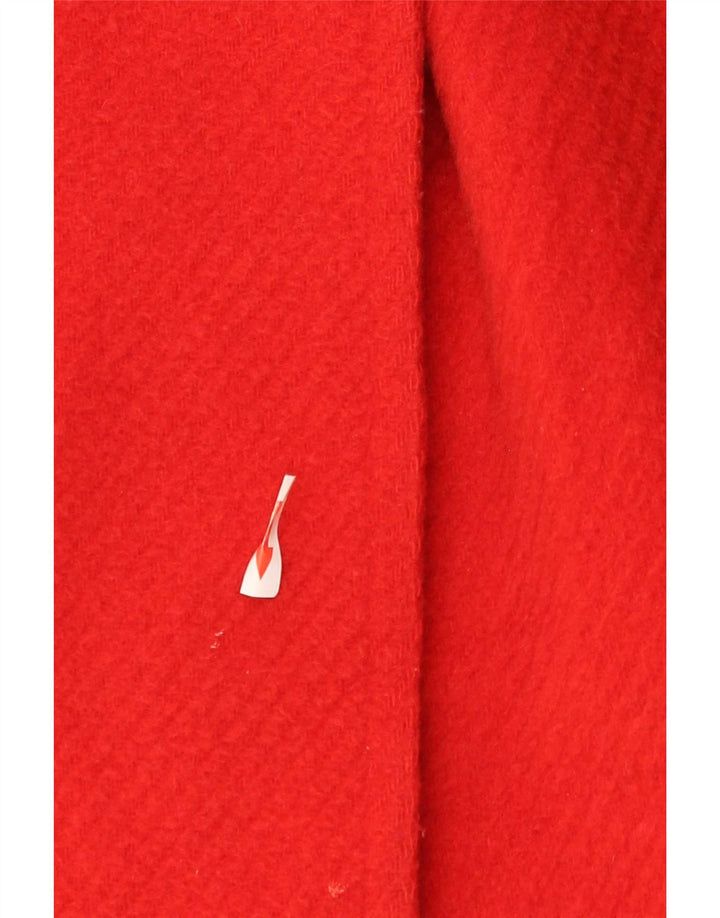 Vintage Damen Übergroßer Zweireihermantel EU 36 Kleine rote Wolle