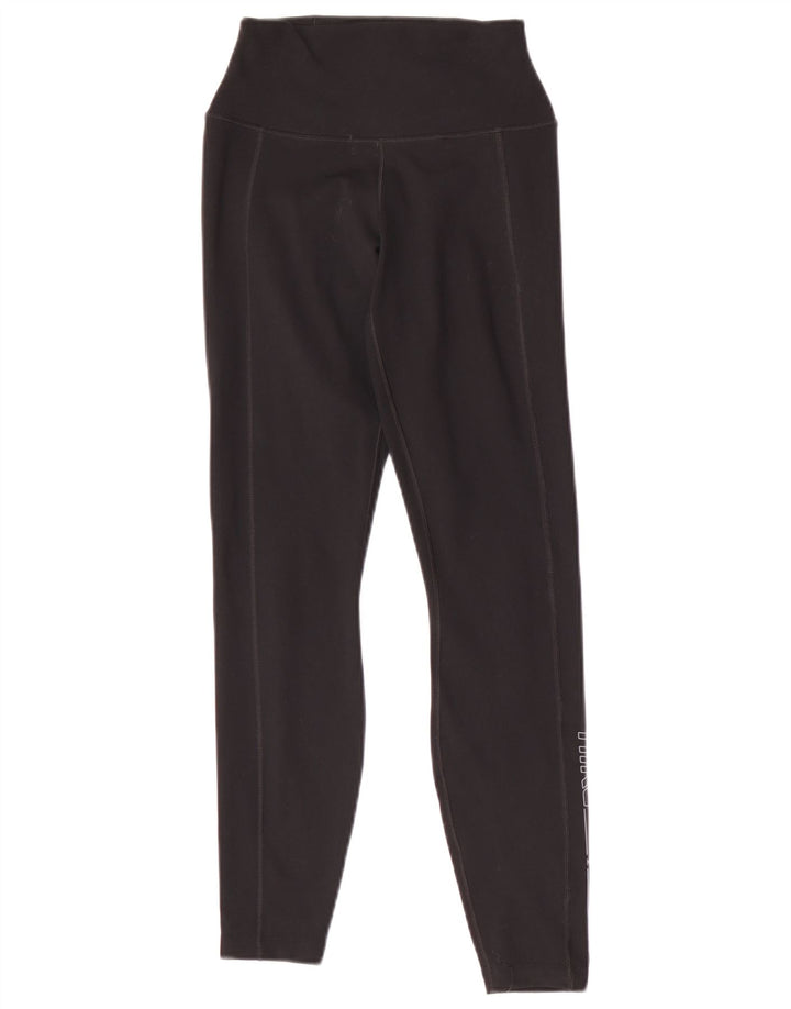 Nike Damen Dri Fit Graphic Leggings UK 8 Small Schwarz Polyester
