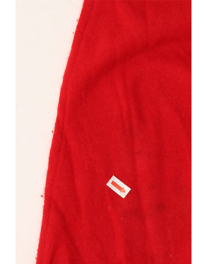 BENETTON Womens Cardigan Sweater UK 14 Medium Red Wool Vintage Benetton and Second-Hand Benetton from Messina Hembry 