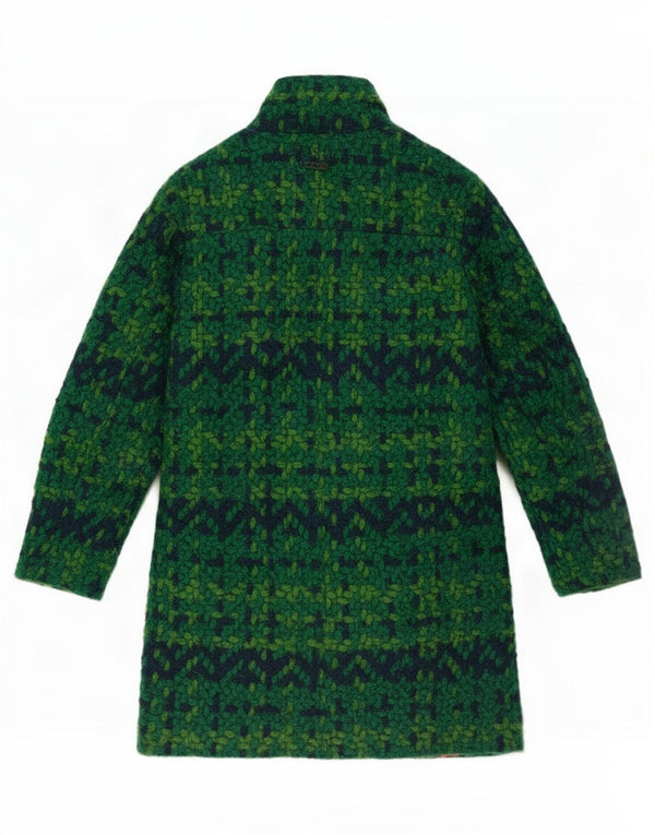 Desigual Damenmantel EU 44 XL Grünes geometrisches Polyester