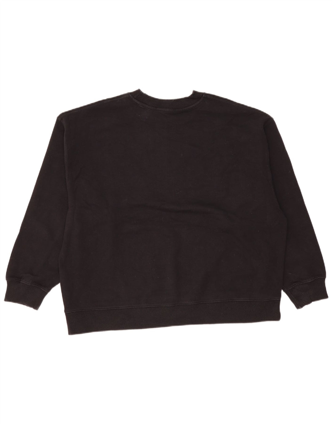 Zara Damen Übergroßer Sweatshirt-Pullover UK 14 Medium Schwarz
