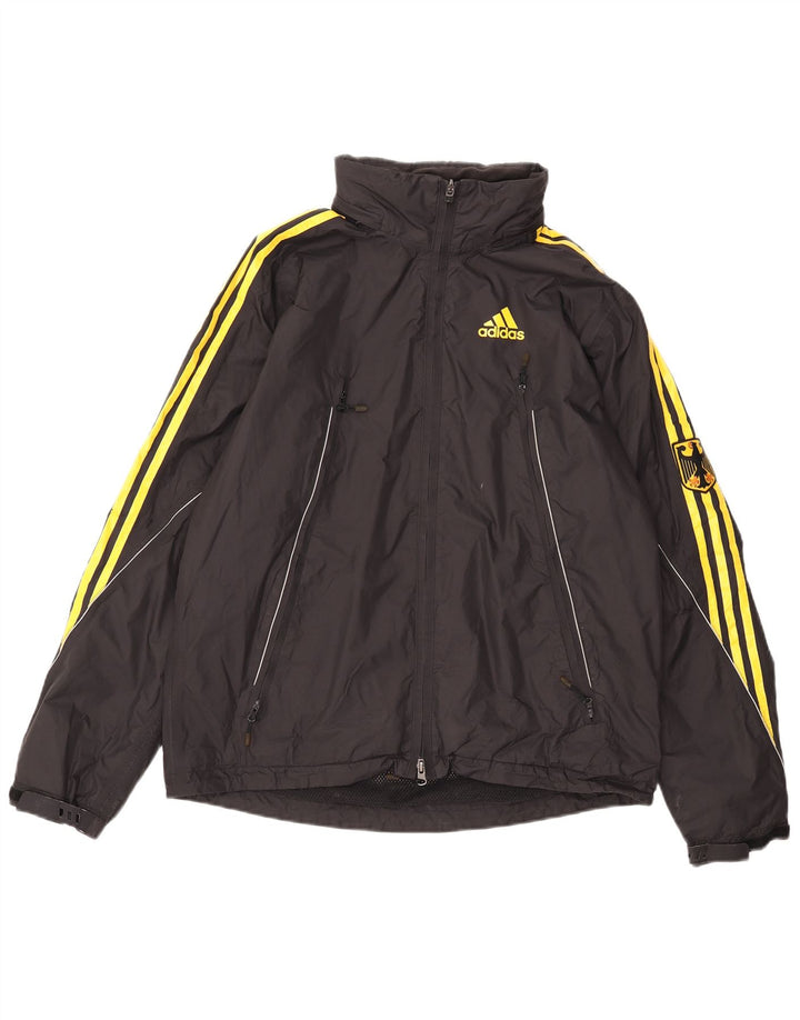 Adidas Herren Deutschland Graphic Windbreaker Jacke UK 38/40 Mittelschwarzes Nylon