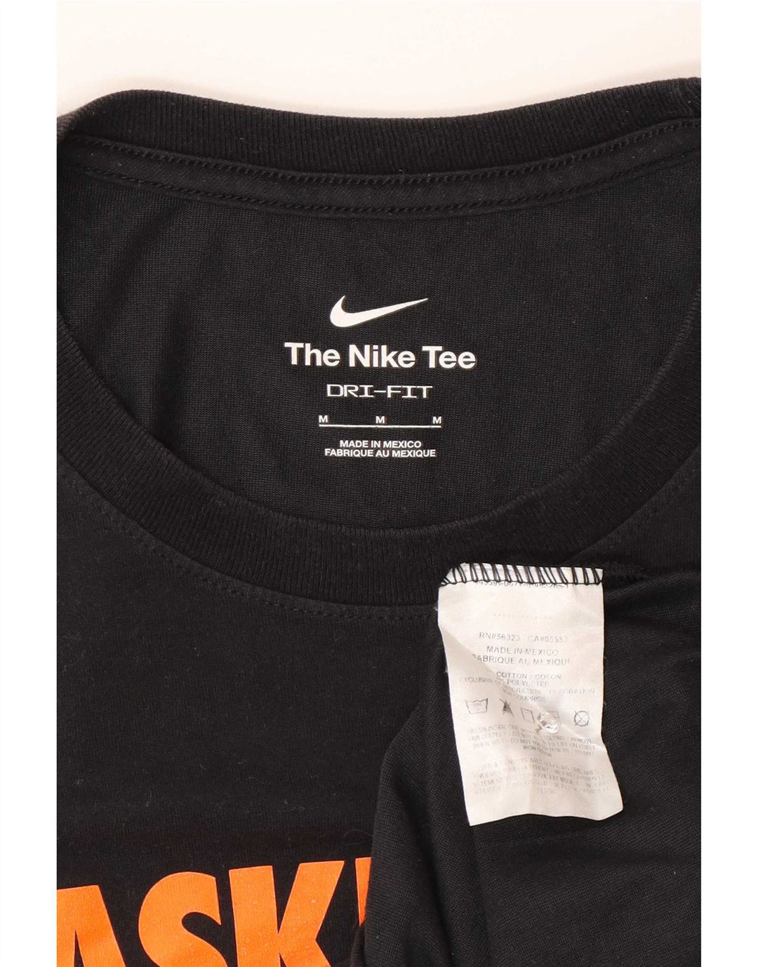 Nike Herren Dri Fit Graphic T-Shirt-Oberteil aus mittelschwarzer Baumwolle