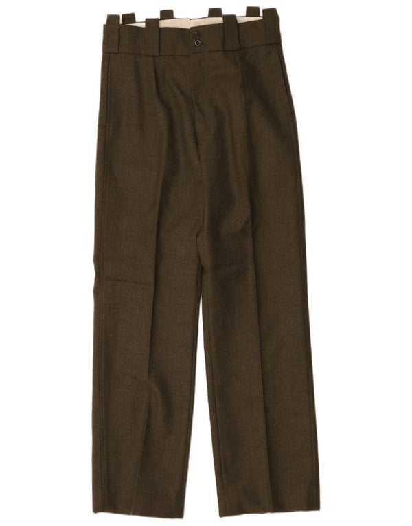 Vintage Damen Freizeithose mit hoher Taille, US 10, Größe L, W30, L31, Grün
