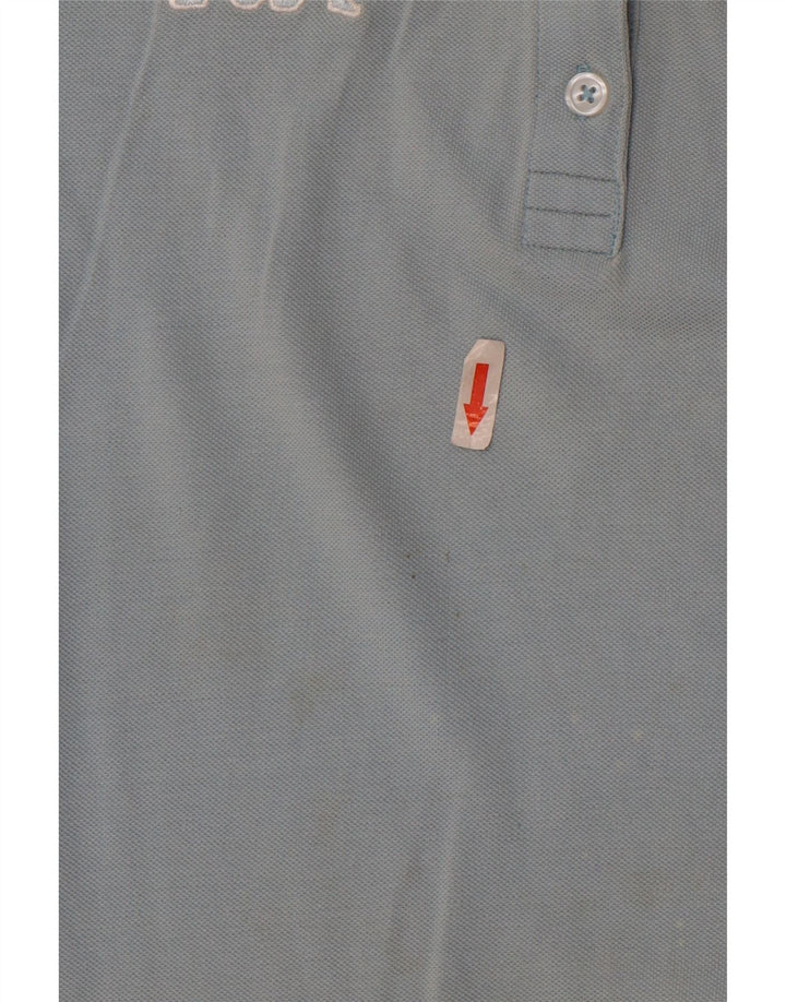 Kappa Damen Poloshirt UK 12 Mittelblaue Baumwolle