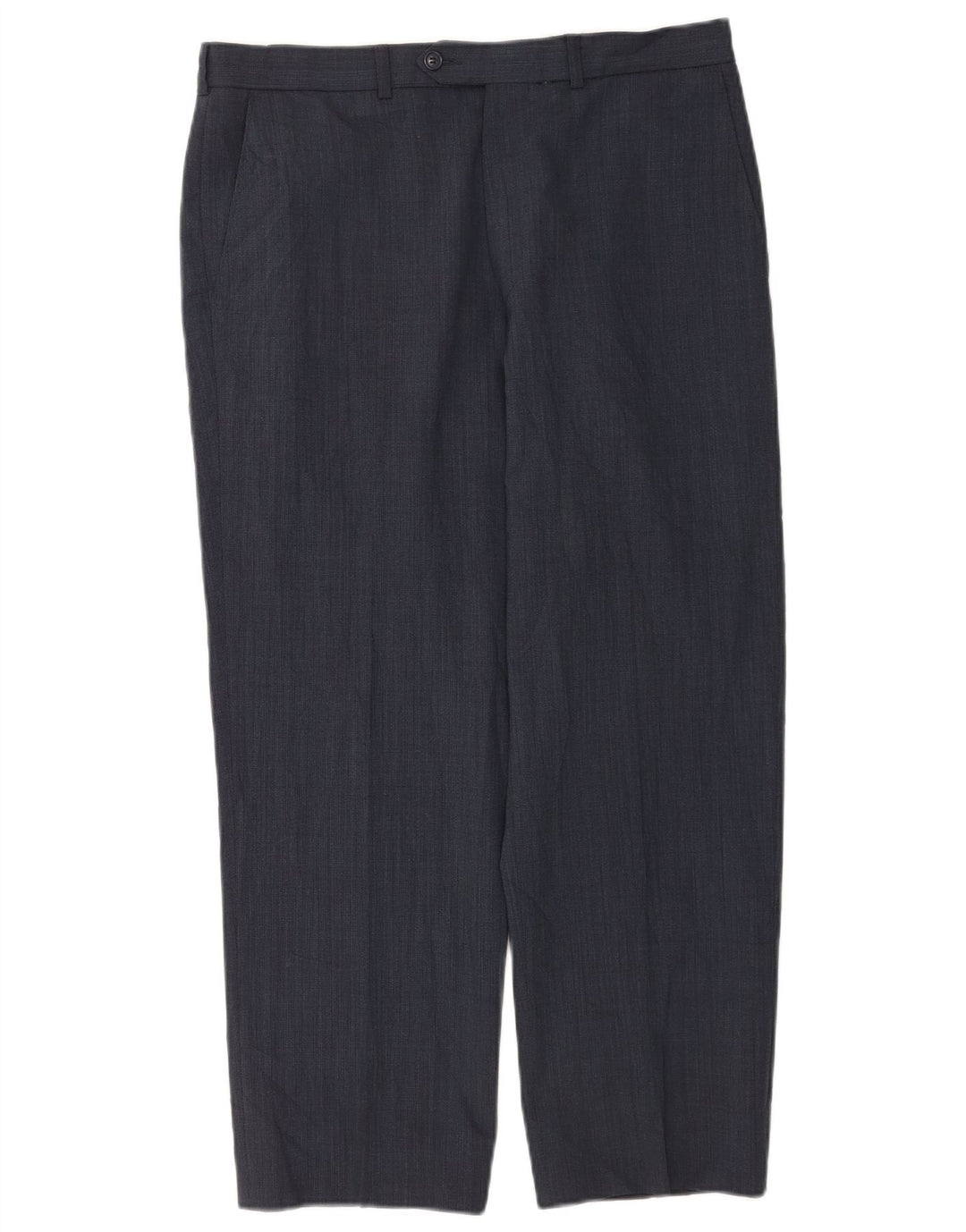 Gerade Herren-Anzughose von Marks & Spencer, W34, L29, Marineblau, Polyester
