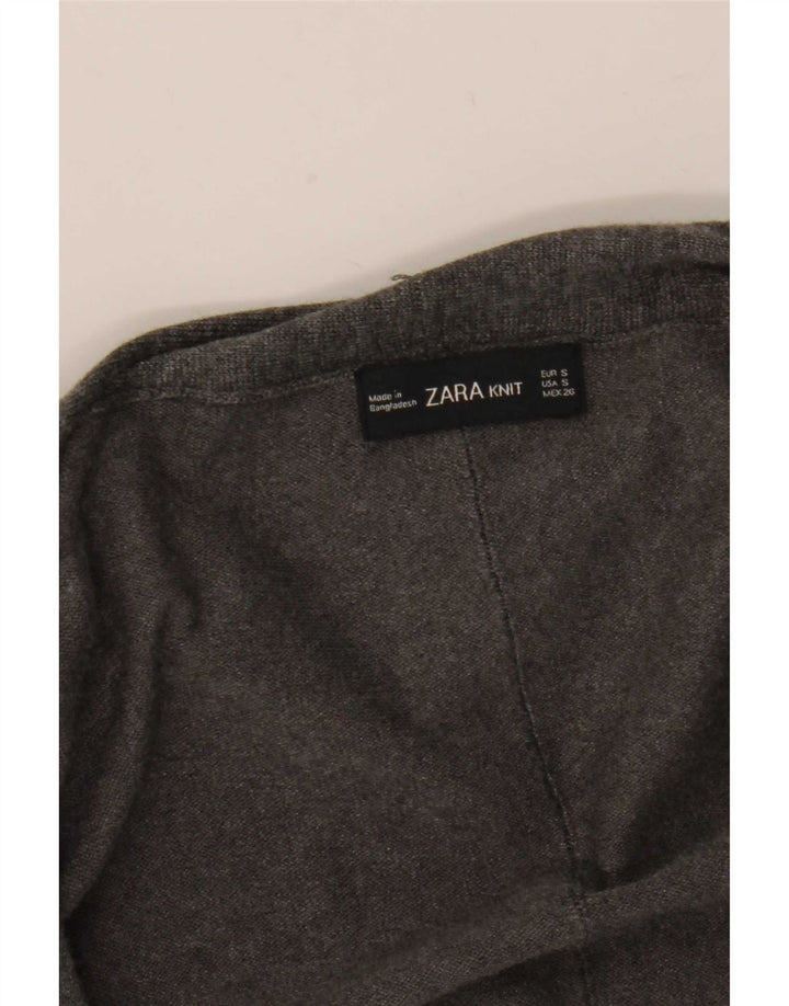 Offener Strickjackenpullover für Damen von Zara, Gr. 10, klein, Grau