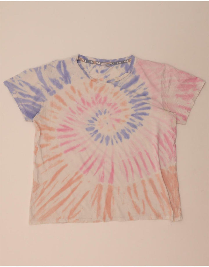 Fila T-Shirt-Oberteil für Jungen, 13–14 Jahre, mehrfarbig, Batik-Baumwolle