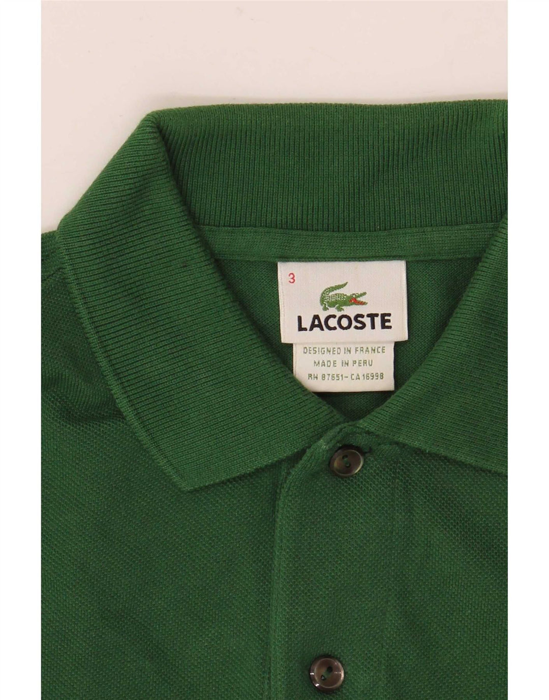 Lacoste Herren-Poloshirt, Größe 3, klein, grün