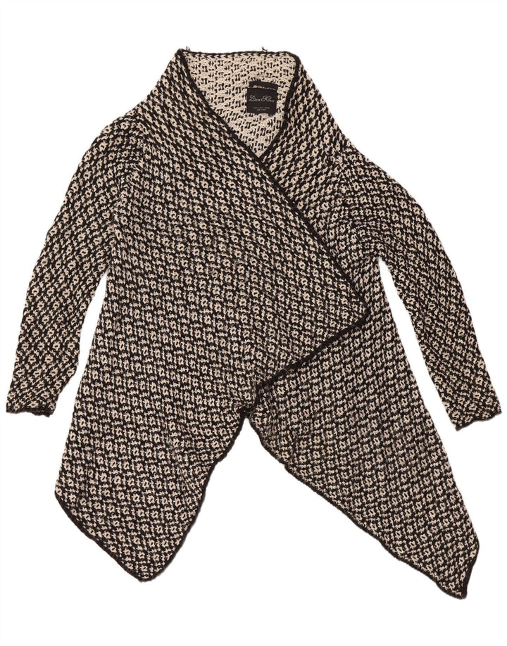 Übergroßer, offener Strickjackenpullover für Damen von ZARA, Gr. 14, Mittelschwarz, Acryl