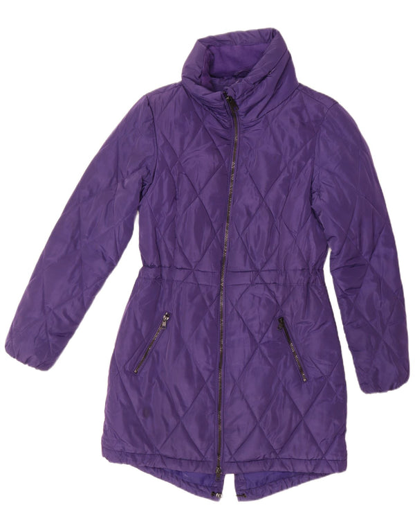 Marks & Spencer Damen Wattierter Mantel UK 8 Small Lila Polyester